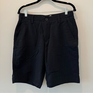 Under Armour Black Casual Shorts Athletic Chino Pockets Zip Golf Tennis Work 32